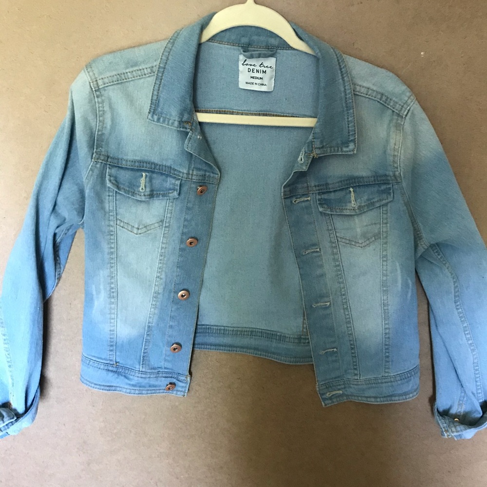 Love Tree blue denim jean jacket